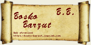 Boško Barzut vizit kartica